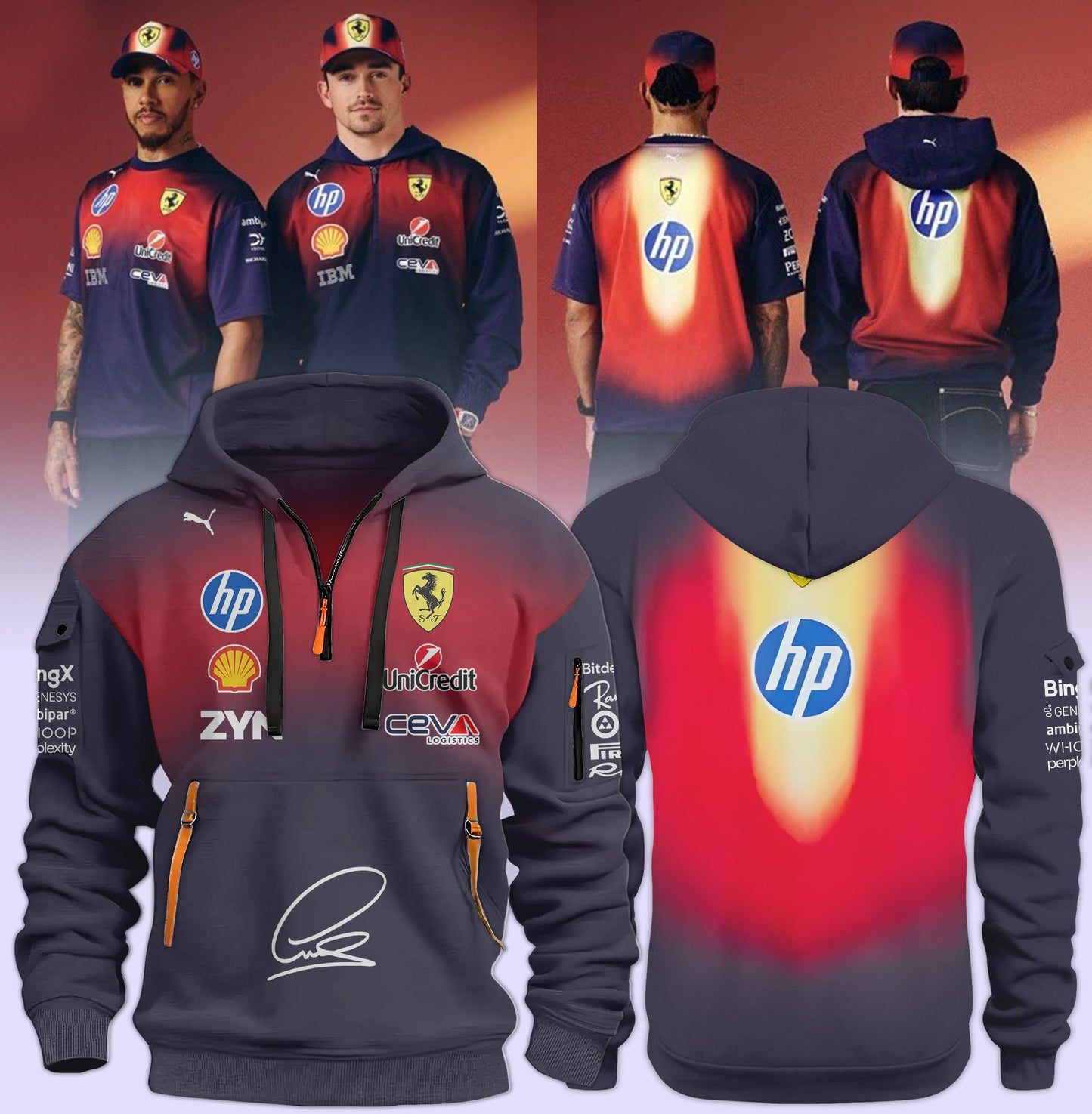 ___,Scuderia Ferrari Signature ”Lewis Hamilton” – HOODIE JACKET 2026 | JD36