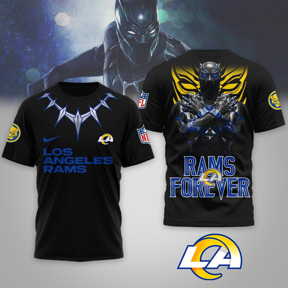 Los Angeles Rams | Premium NFL Black Panther 3D Shirt | OP98