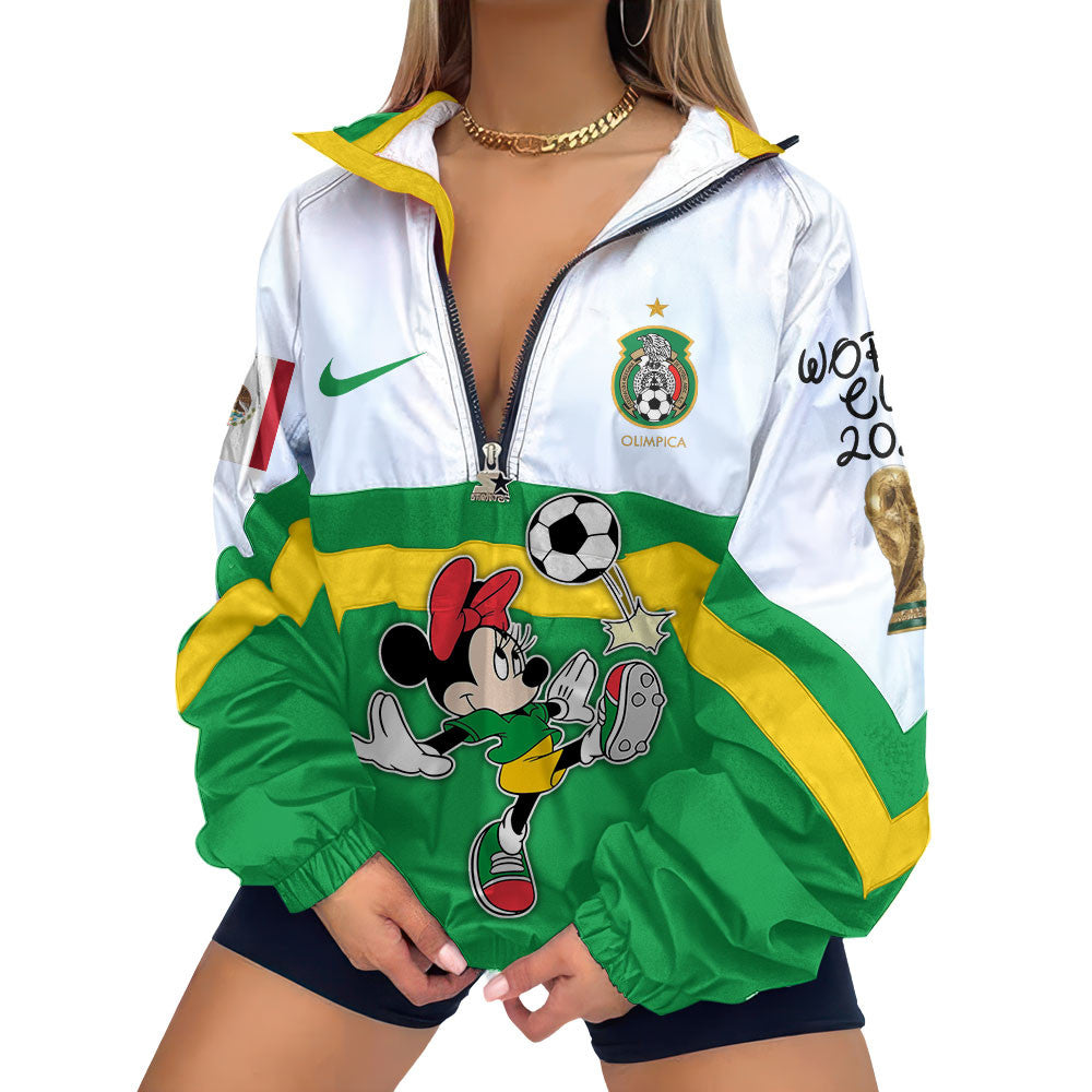 Mexico | Premium Global Football Fever V-Neck Zipper Sweatshirt Jackets NTH1 | IC58