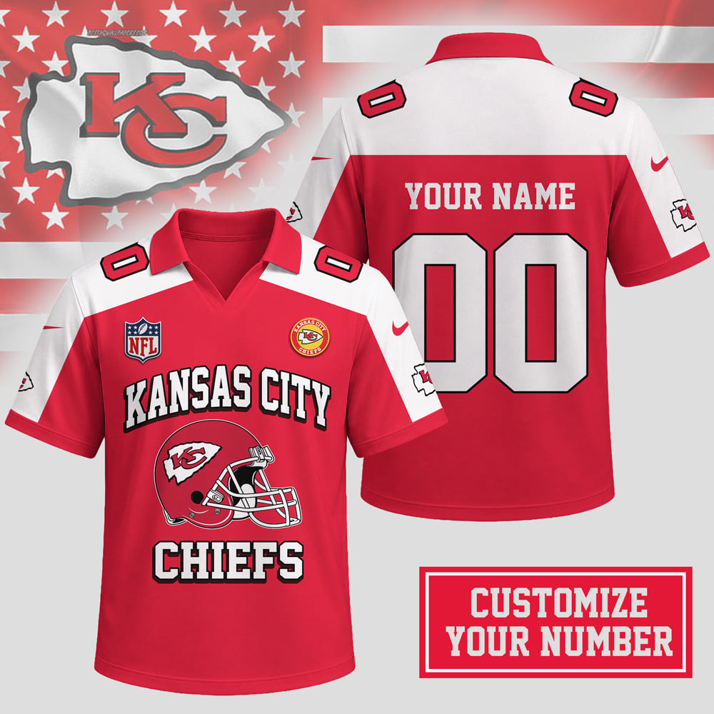 Kansas City Chiefs | Premium NFL Helmet Graphic Jersey NTH1 | HA84