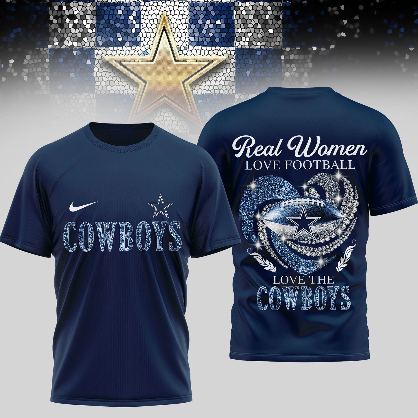Dallas Cowboys | Premium NFL Stadium Graphic 3D Shirt NTH1 | CI57