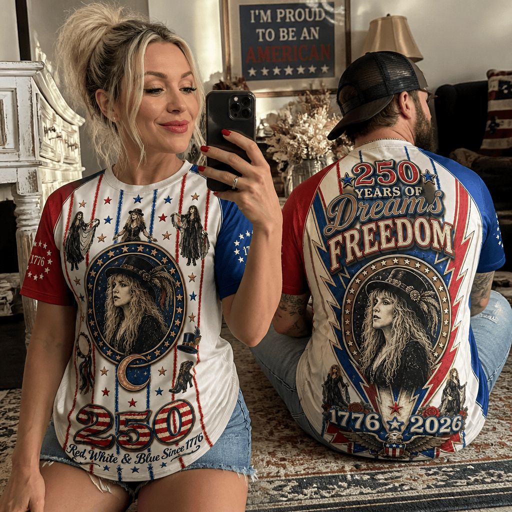 STNK Premium Country Music America 250 Years Of Freedom 3D T-Shirt | IV39