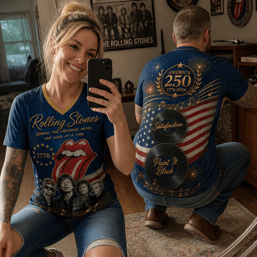 RNST | Premium America 250th Celebration V-Neck Shirt BK | YD55