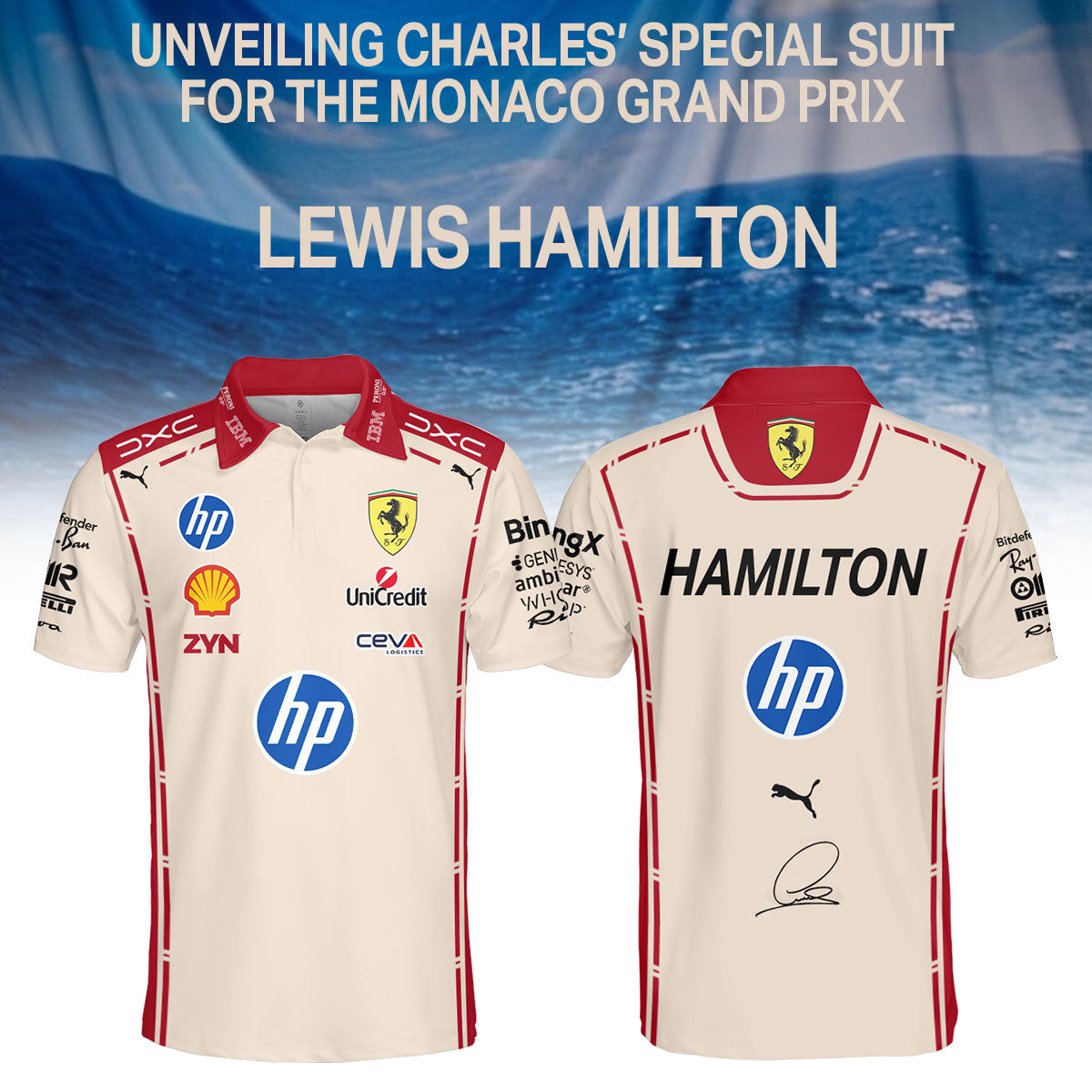 ___,,Limited Edition Polo for the Monaco Grand Prix - Lewis Hamilton Signature | MU77