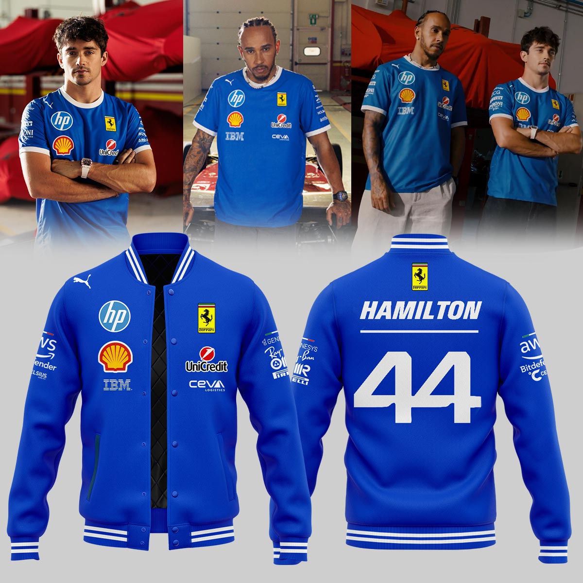 __Ferrari Lewis Hamilton 44 Bomber. | QX83