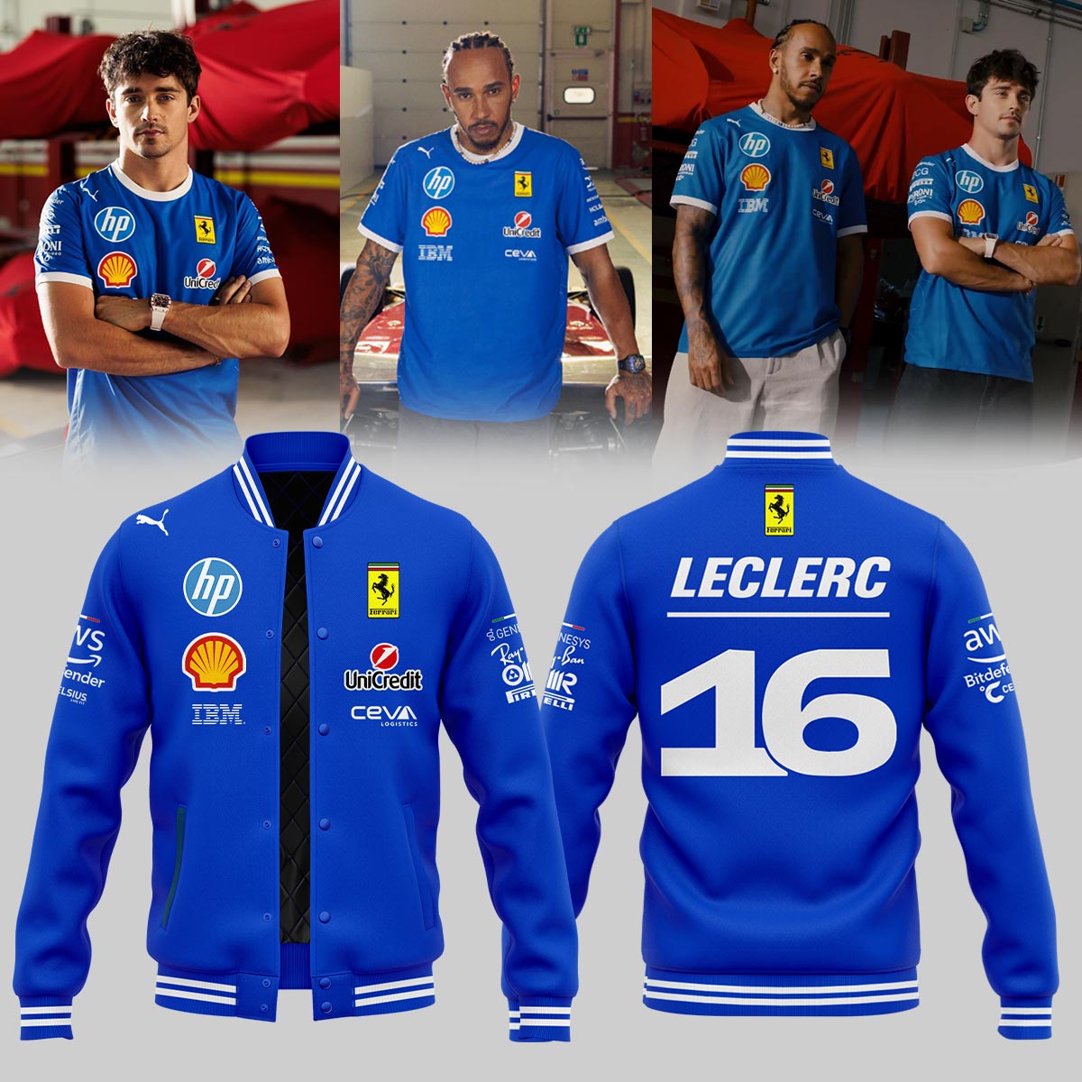 __Ferrari Charles Leclerc 16 Bomber. | AR19