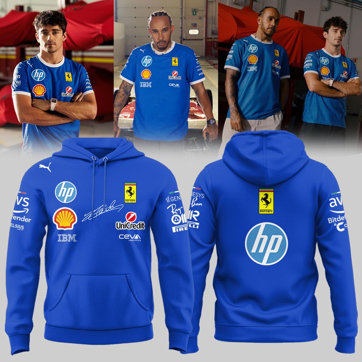 ,Scuderia Ferrari Signature Charles Leclerc - Hoodie&Cap. | EB44