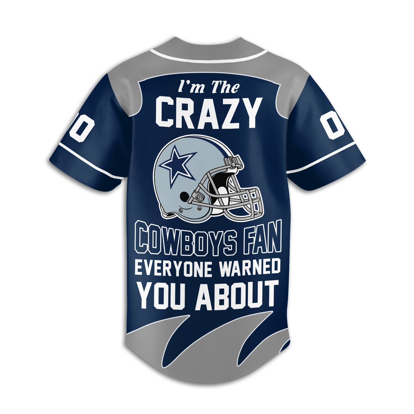 Dallas Cowboys | Premium NFL Crazy Football Fan Personalized Jersey | CR29