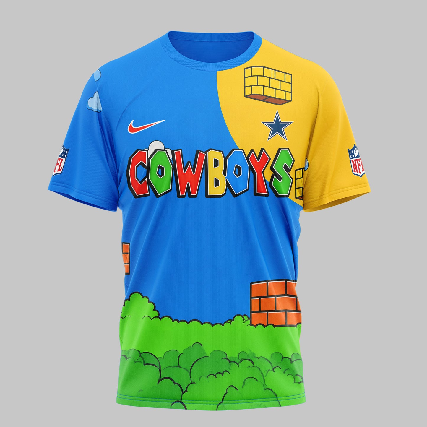 Dallas Cowboys | Premium NFL Its a Me Mario 3D Shirt | GW57