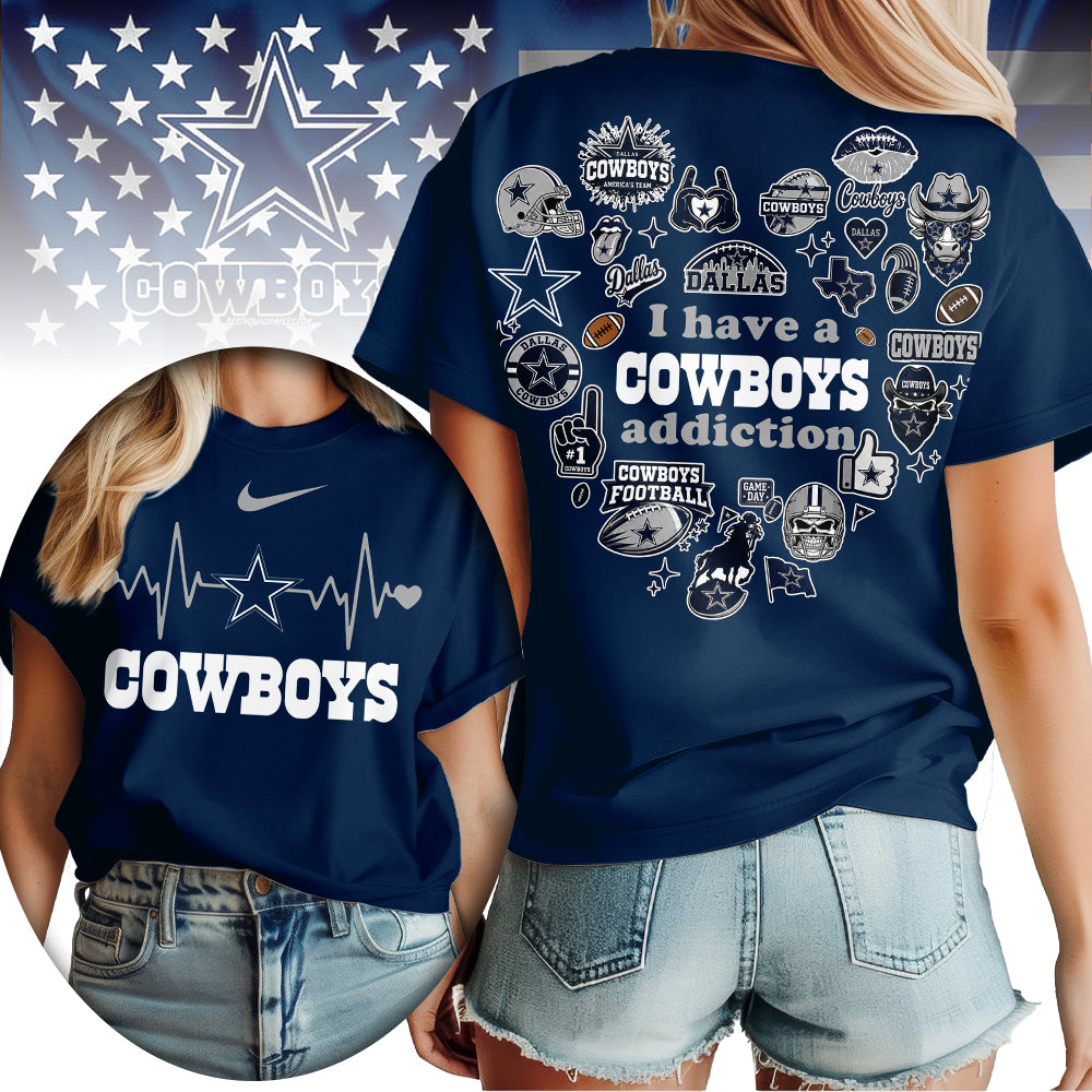 Dallas Cowboys | Premium NFL Heartbeat Fan Spirit 3D Shirt | MV71