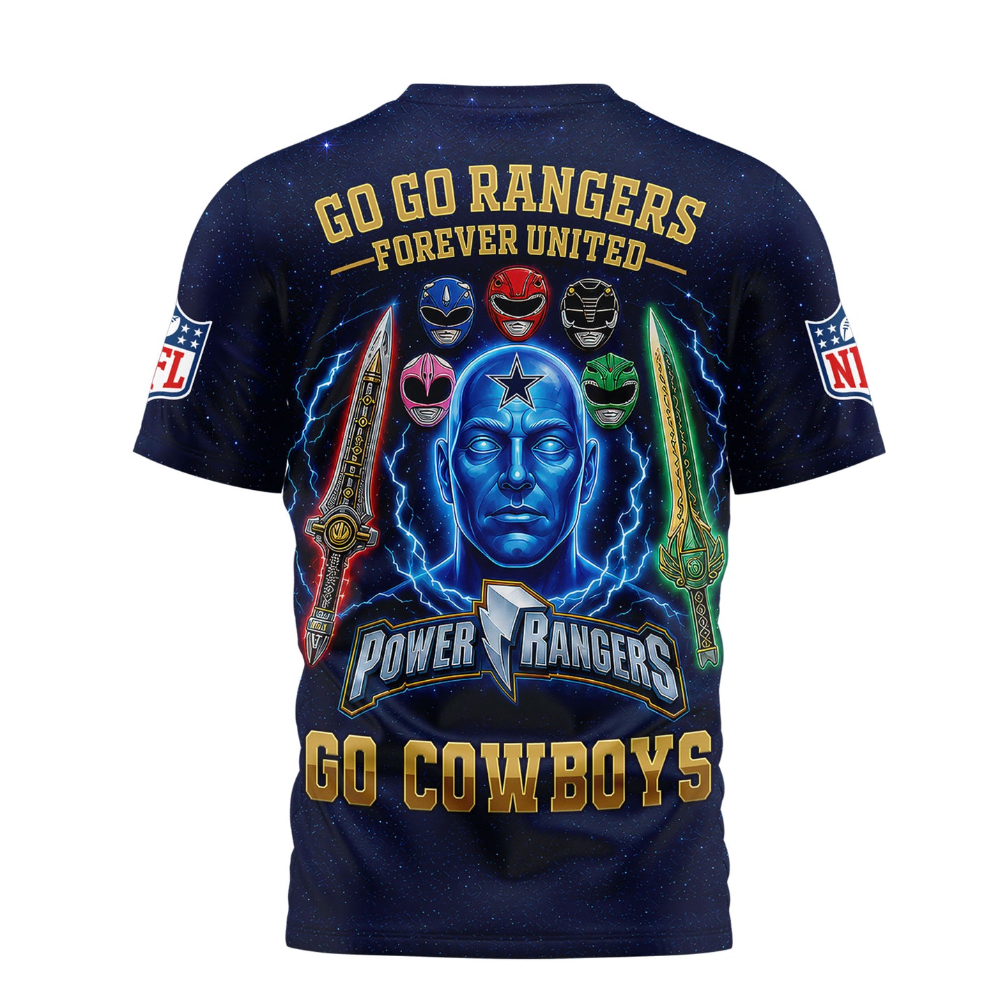 Dallas Cowboys | Premium NFL Go Go Rangers 3D Shirt | WI84