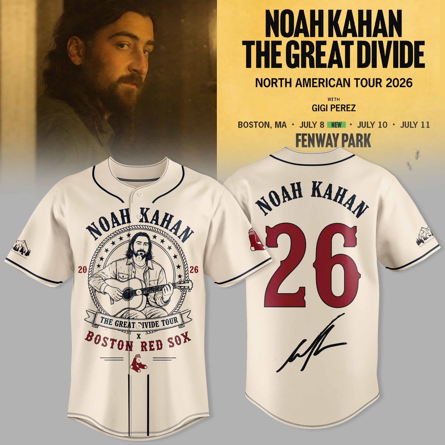 _ Noah Kahan - The Great Divide Tour 2026 Limited Jersey | MI96