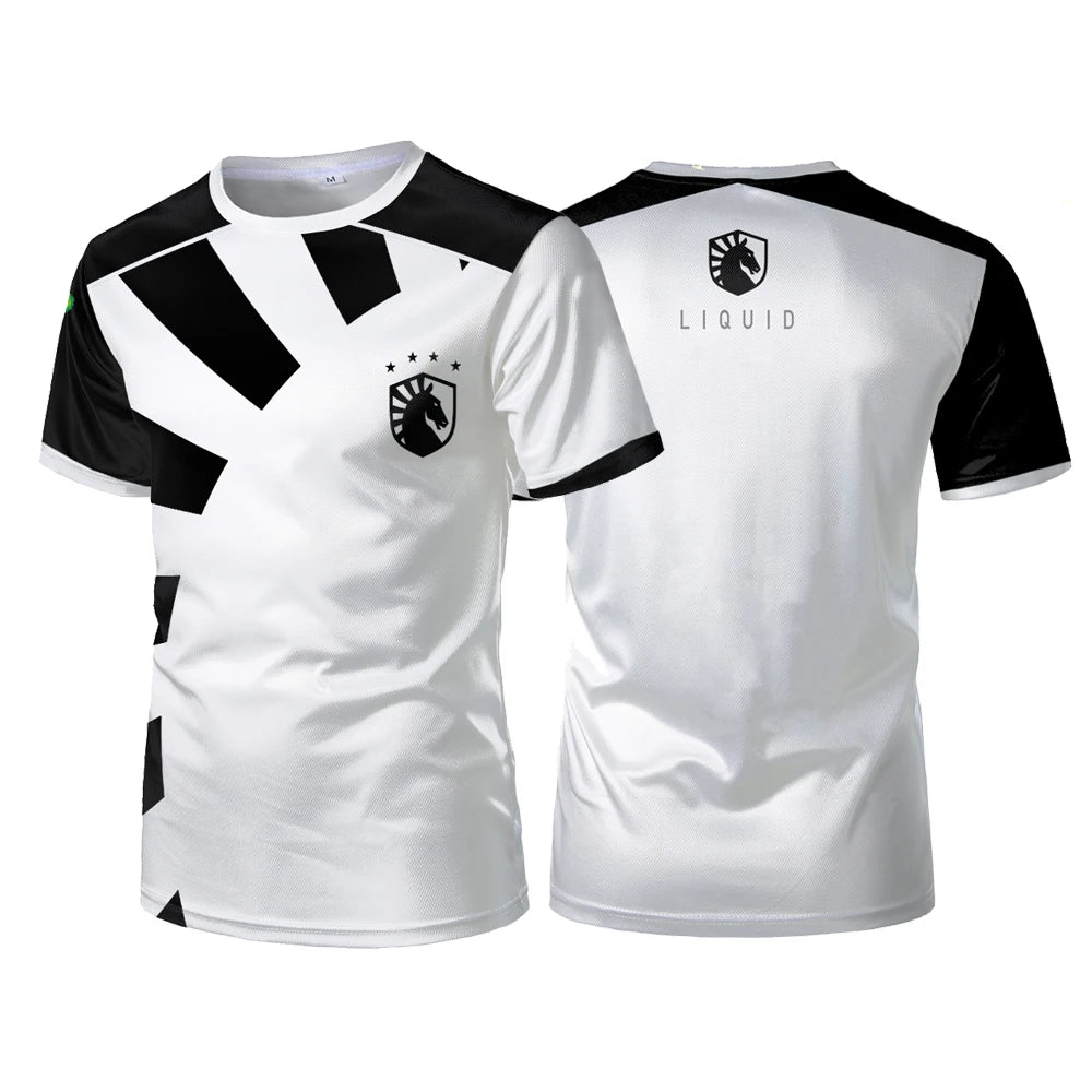 Liquid Team Team Uniforms CS:GO E-sports Competition Training Suits Men's Sports T-shirts Breathable Casual Oversized Tops Tees