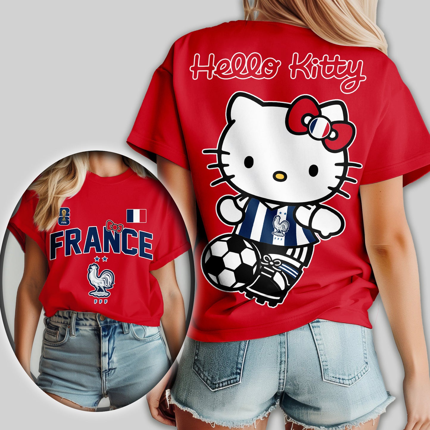 France - Premium WC26 Hello Kitty Women Shirt TD | IG34