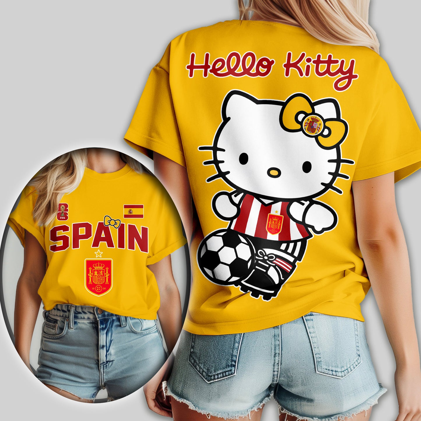 Spain | Premium WC26 Hello Kitty Women Shirt TD | VW97