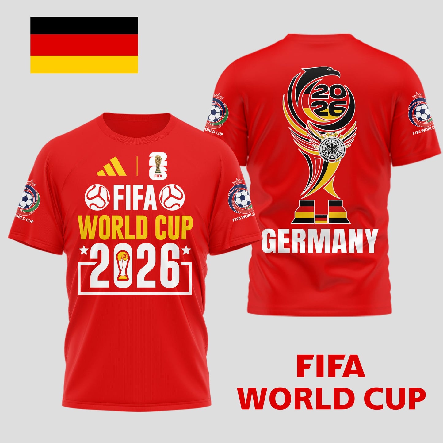 Germany | Premium World Cup Spirit 2026 WC26 3D T-Shirt TD | UU64