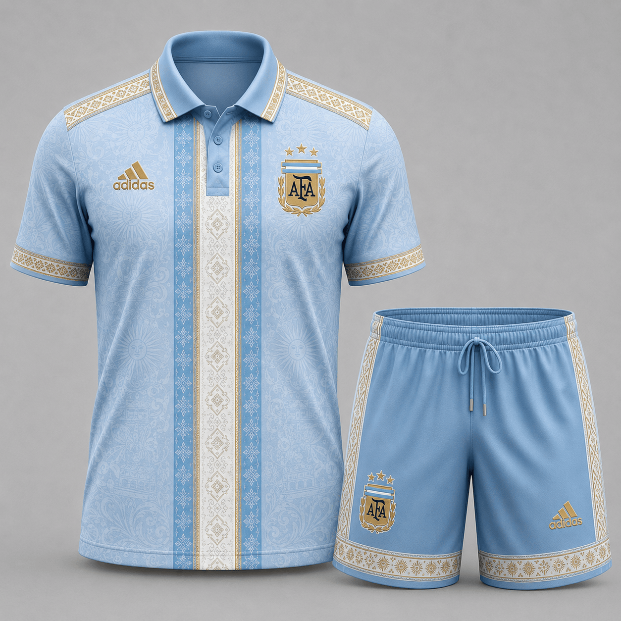 Argentina | Premium WC26 Culture Polo & Shorts Set | YE89