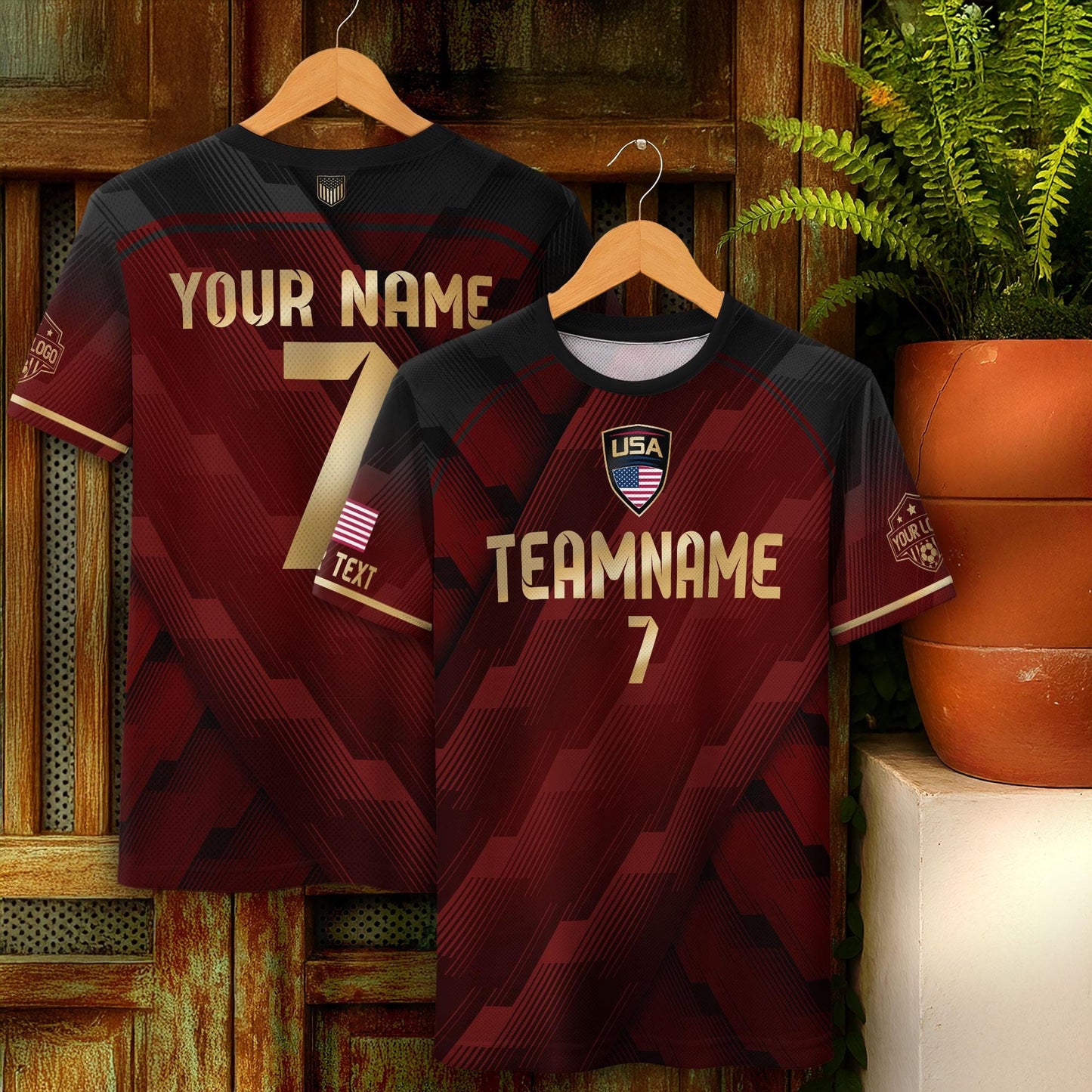 Personalized Soccer Team Jersey For Men And Kids, Print Your Logo Number & Team Name, Custom American Football Jersey Training Outfit | KE12