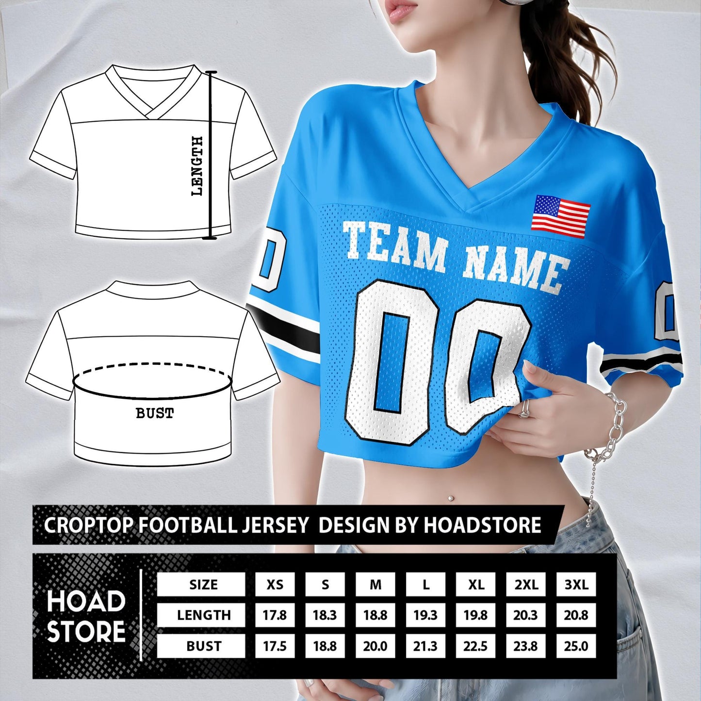 Carolina Football Vintage Jersey Crop Top & Men Jersey Shirt, Retro Game Day Outfit, Athletic Fan Apparel for Football Lovers | IC48