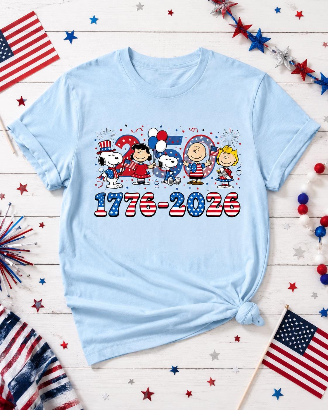America 250th Snoopy Shirt, Peanuts Patriotic Comfort Colors Tee, 1776 2026 Fourth Of July Gift For Women | SE77