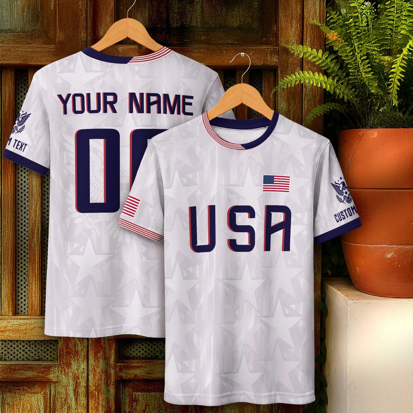 Custom USA Soccer Jersey For Men Women & Kids, Personalized American Soccer Jersey, Americana Game Day Outfit, USA Soccer Jersey Team | HB77