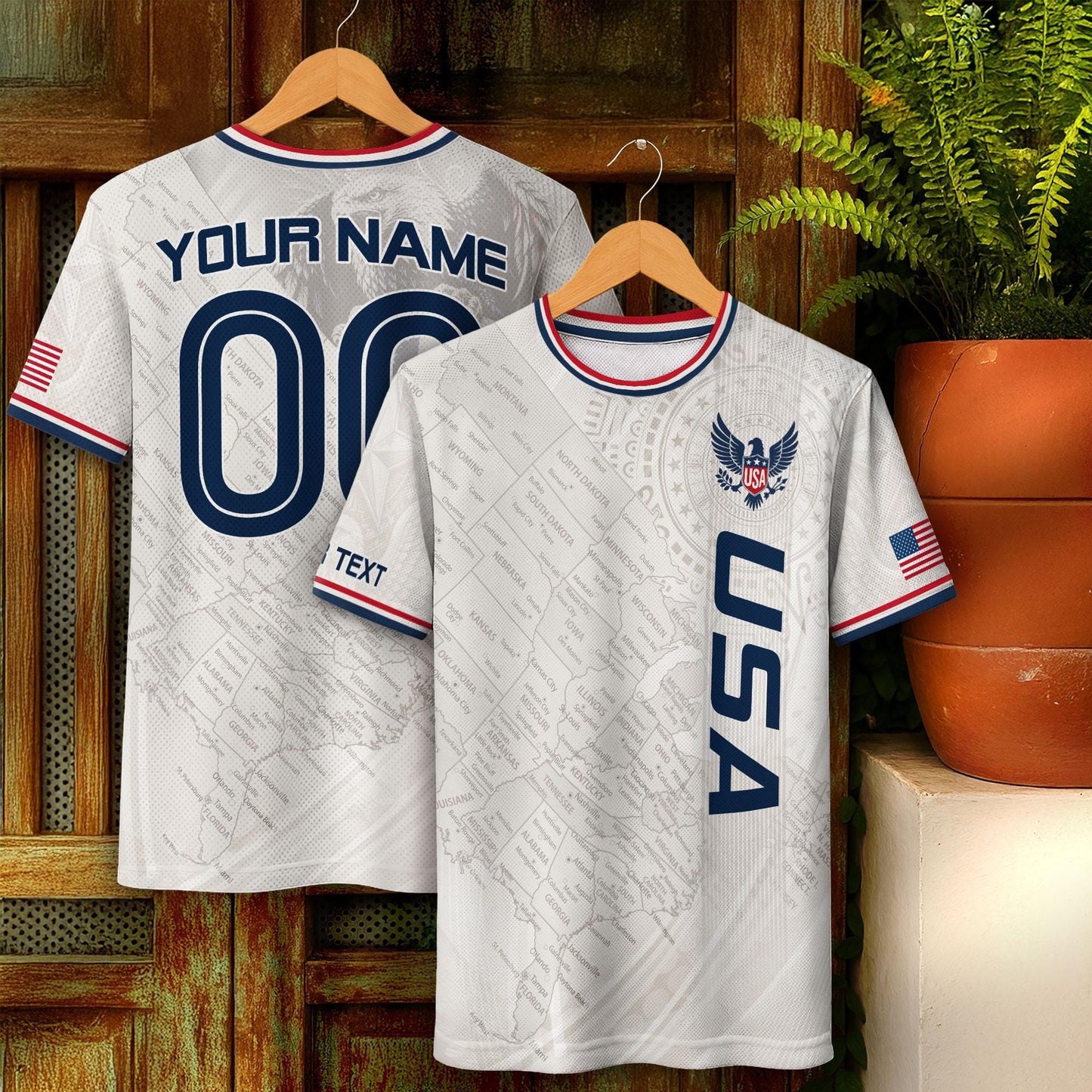 Custom USA Soccer Jersey For Men Women & Kids, Personalized American Soccer Jersey, Americana Game Day Outfit, USA Soccer Jersey Team | LX27