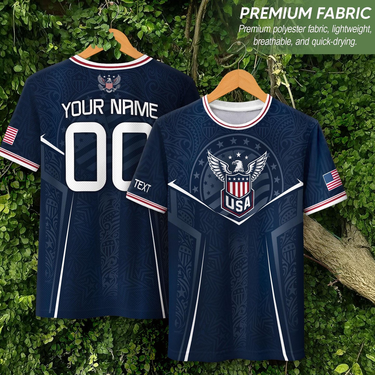 Custom USA Soccer Jersey For Men Women & Kids, Personalized American Soccer Jersey, Americana Game Day Outfit, USA Soccer Jersey Team | DO92