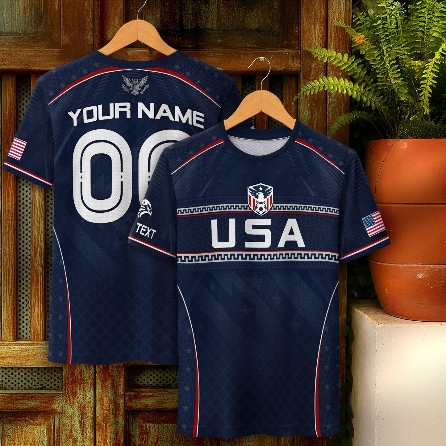 Custom USA Soccer Jersey For Men Women & Kids, Personalized American Soccer Jersey, Americana Game Day Outfit, USA Soccer Jersey Team | DI60