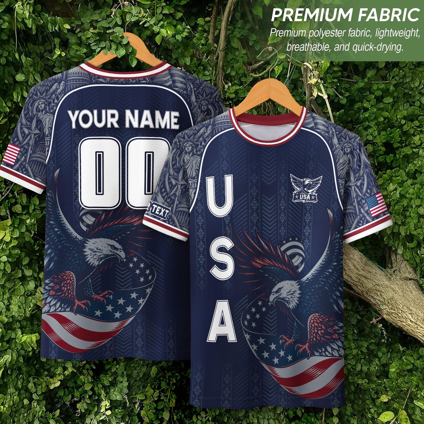 Custom USA Soccer Jersey For Men Women & Kids, Personalized American Soccer Jersey, Americana Game Day Outfit, USA Soccer Jersey Team | AE40