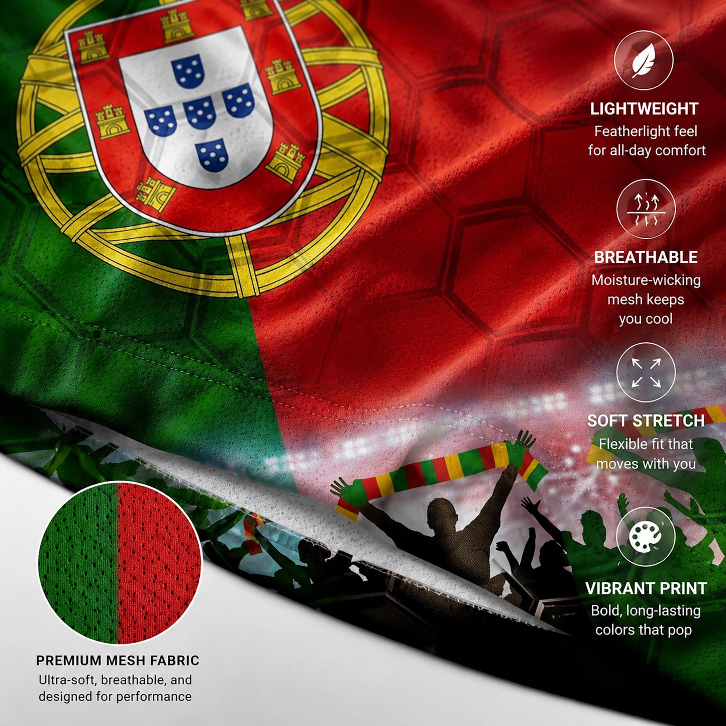 Custom Portugal Crop Top Soccer Jersey 2026, Personalized Name Number World Cup Shirt for Women, Game Day Fan Gift | PU55