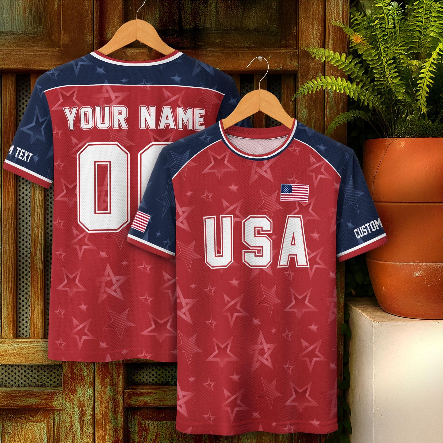 Custom USA Soccer Jersey For Men Women & Kids, Personalized American Soccer Jersey, Americana Game Day Outfit, USA Soccer Jersey Team | KM12