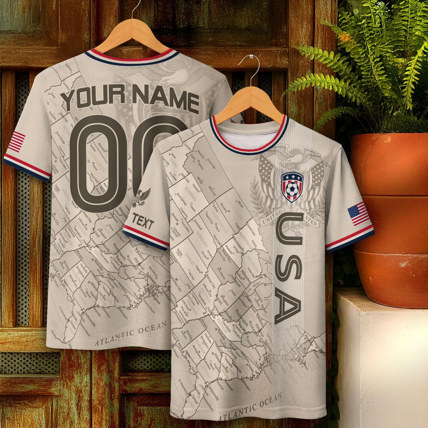 Custom USA Soccer Jersey For Men Women & Kids, Personalized American Soccer Jersey, Americana Game Day Outfit, USA Soccer Jersey Team | BM80