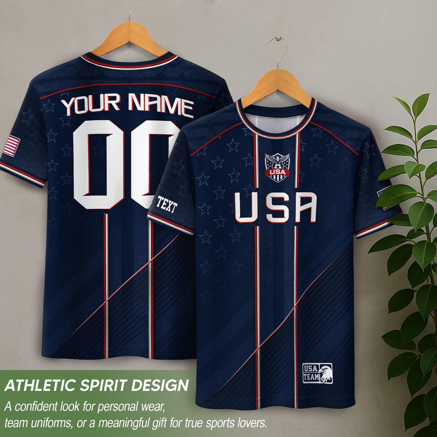 Custom USA Soccer Jersey For Men Women & Kids, Personalized American Soccer Jersey, Americana Game Day Outfit, USA Soccer Jersey Team | TT17