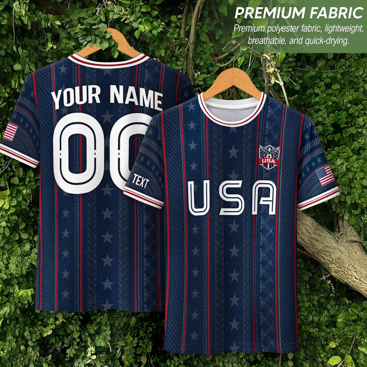 Custom USA Soccer Jersey For Men Women & Kids, Personalized American Soccer Jersey, Americana Game Day Outfit, USA Soccer Jersey Team | JK87