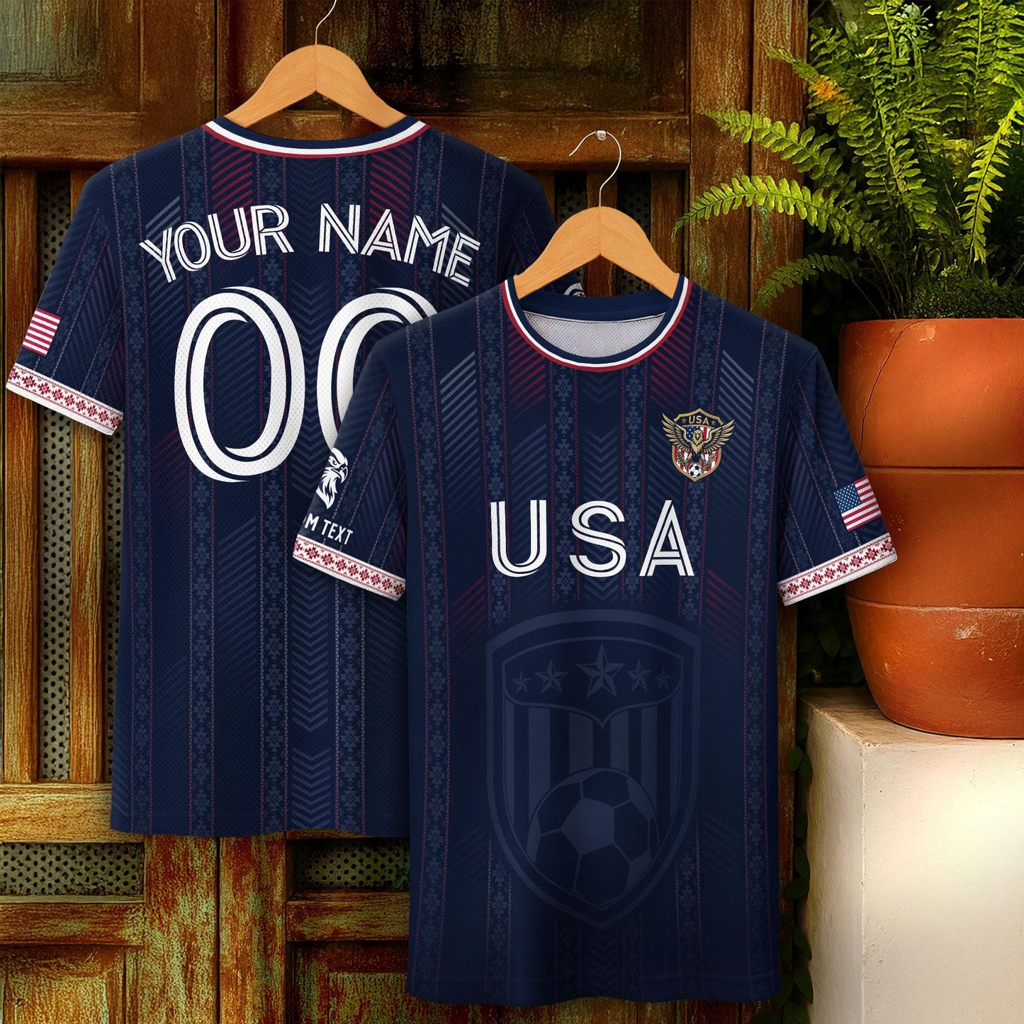 Custom USA Soccer Jersey For Men Women & Kids, Personalized American Soccer Jersey, Americana Game Day Outfit, USA Soccer Jersey Team | LW39