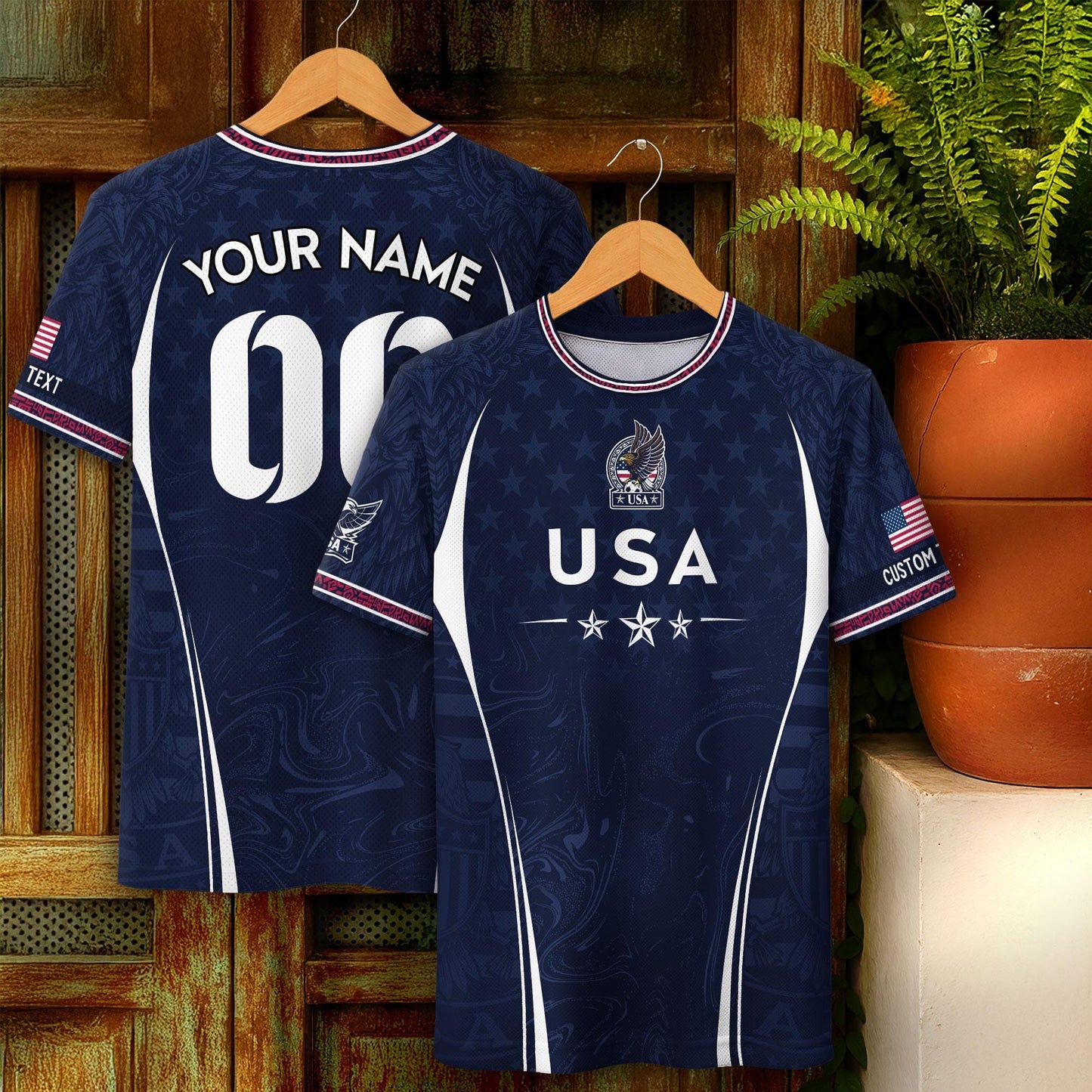 Custom USA Soccer Jersey For Men Women & Kids, Personalized American Soccer Jersey, Americana Game Day Outfit, USA Soccer Jersey Team | WY38