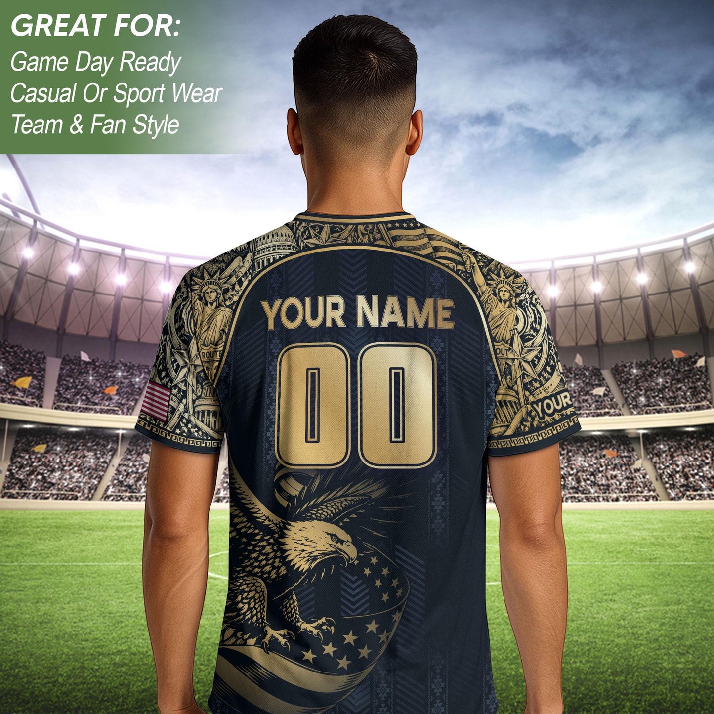 Custom USA Soccer Jersey For Men Women & Kids, Personalized American Soccer Jersey, Americana Game Day Outfit, USA Soccer Jersey Team | RZ35