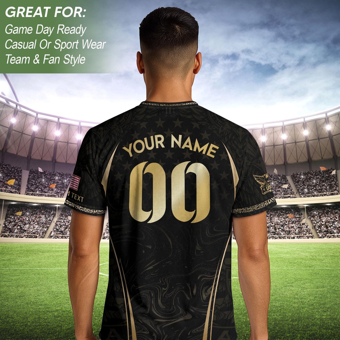 Custom USA Soccer Jersey For Men Women & Kids, Personalized American Soccer Jersey, Americana Game Day Outfit, USA Soccer Jersey Team | LJ19