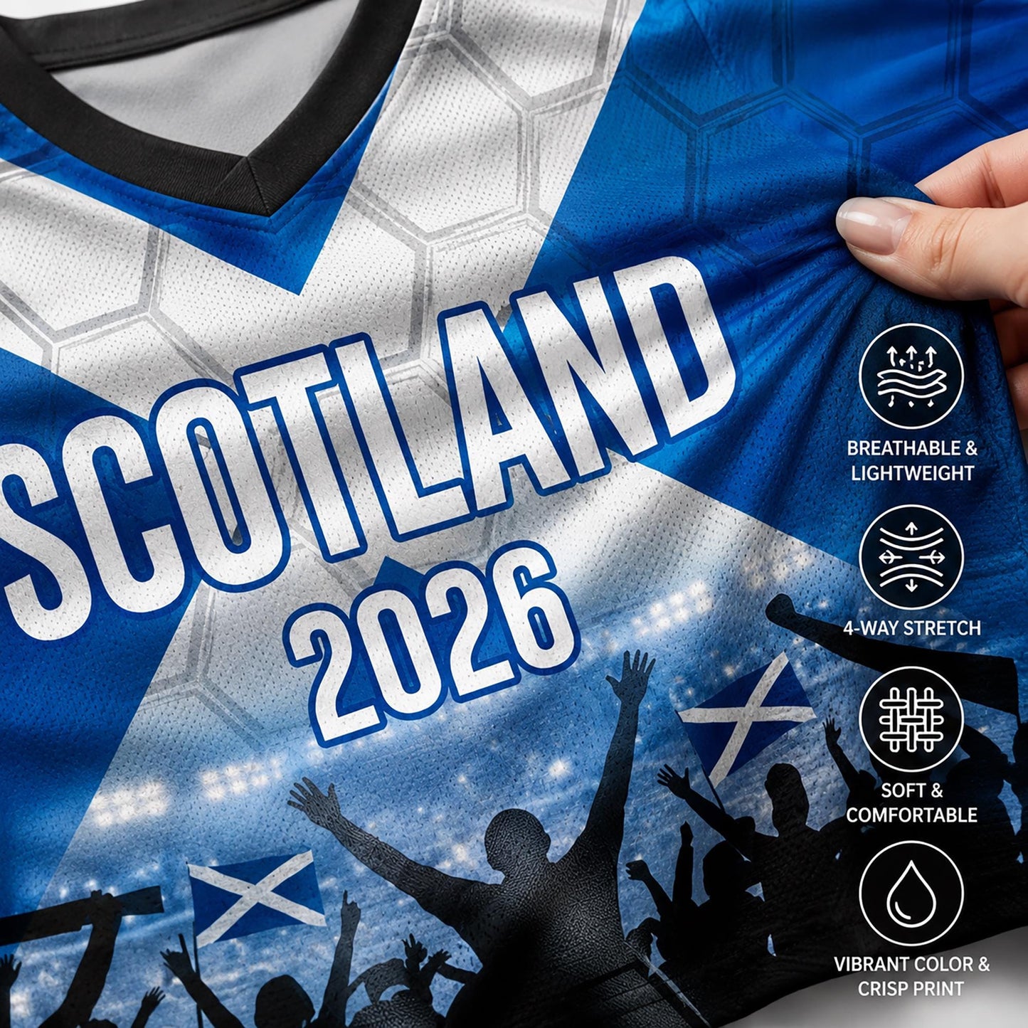 Custom Scotland Crop Top Soccer Jersey 2026, Personalized Name Number World Cup Shirt for Women, Game Day Fan Gift | RY63