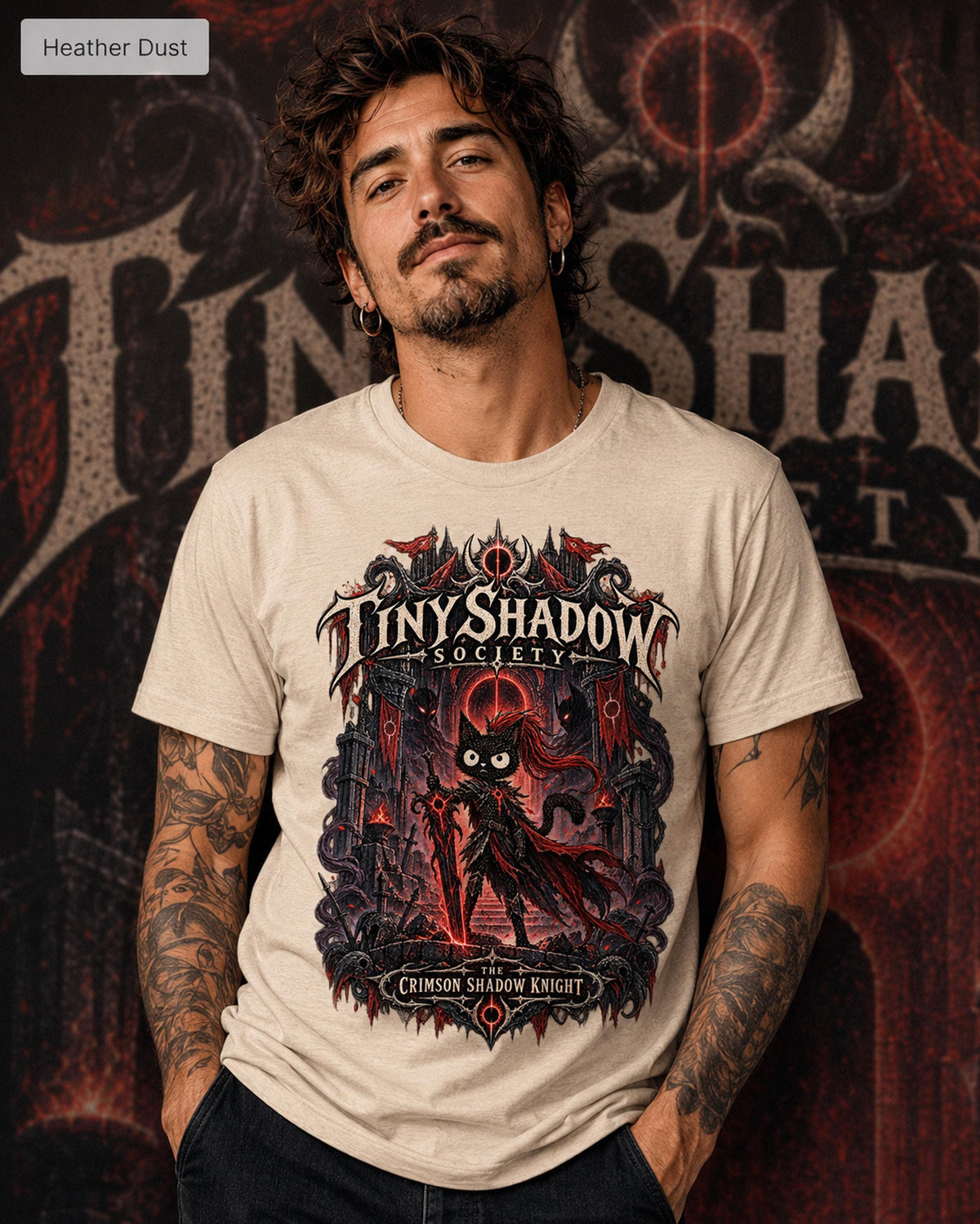 Solo Leveling Igris Shirt, Blood-Red Commander Anime Graphic Tee, Dark Fantasy Gothic Manga Cat Parody, Shadow Monarch Gamer Fan Gift