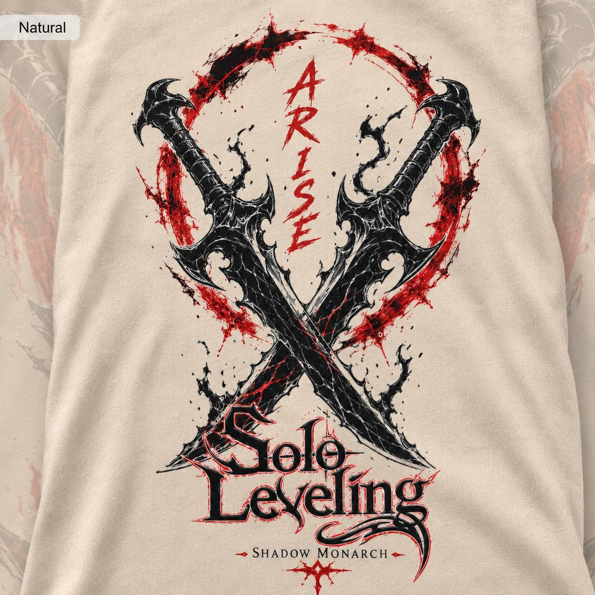 Solo Leveling Arise Hoodie, Front & Back Print, Shadow Monarch Anime Graphic Hoodie, Dark Fantasy Manga Hoodie, Unisex Anime Streetwear Gift