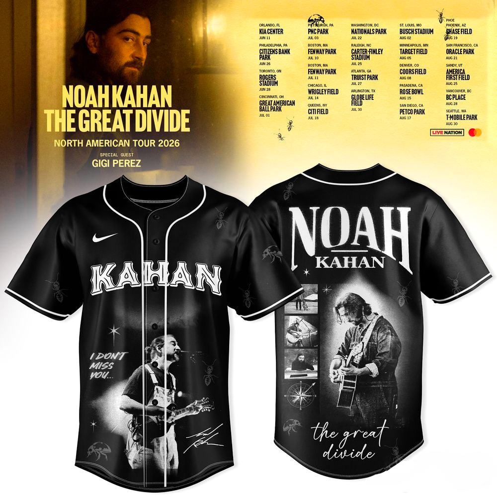 The Great Divide Tour 2026 Noah Kahan Jersey | ZJ85