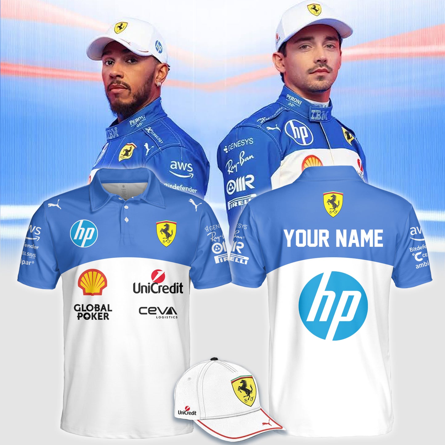 __Limited Edition Polo Ferrari 2025 Custom name. | YA43