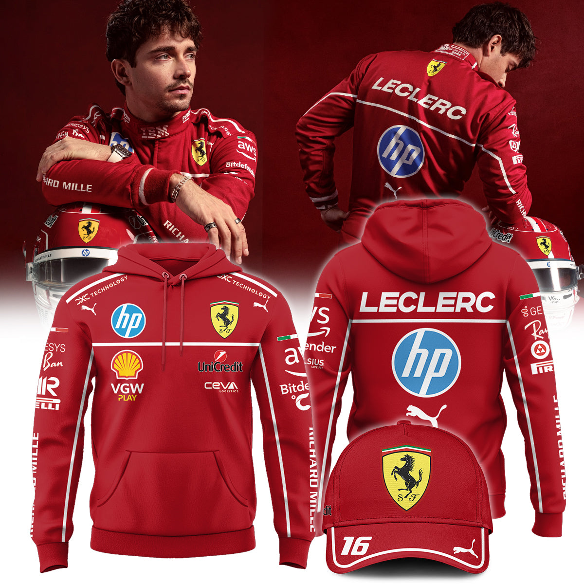 _Charles Leclerc Ferrari Limited Edition hoodie. | GW10