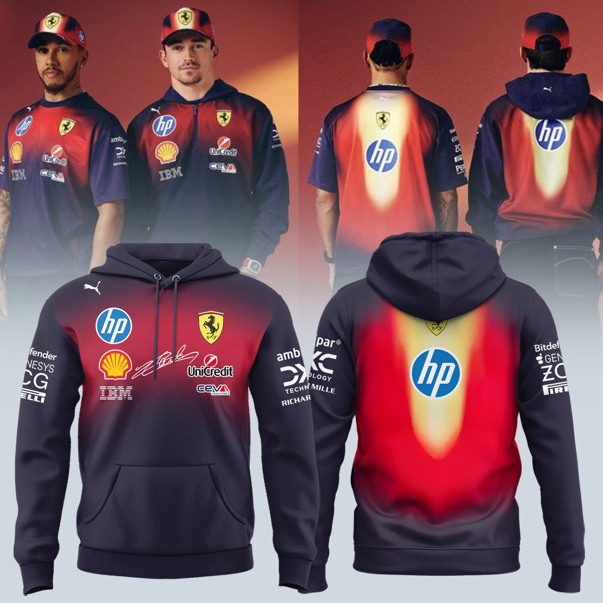 ___.Scuderia Ferrari Signature ''Charles Leclerc'' - Hoodie 2026 | KP30
