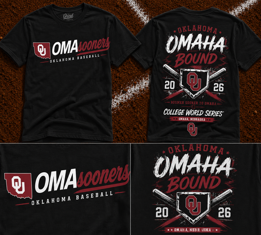 Oklahoma Sooners Baseball 2026 NCAA Baseball Men’s College World Series OMAHA Tshirt | FC30
