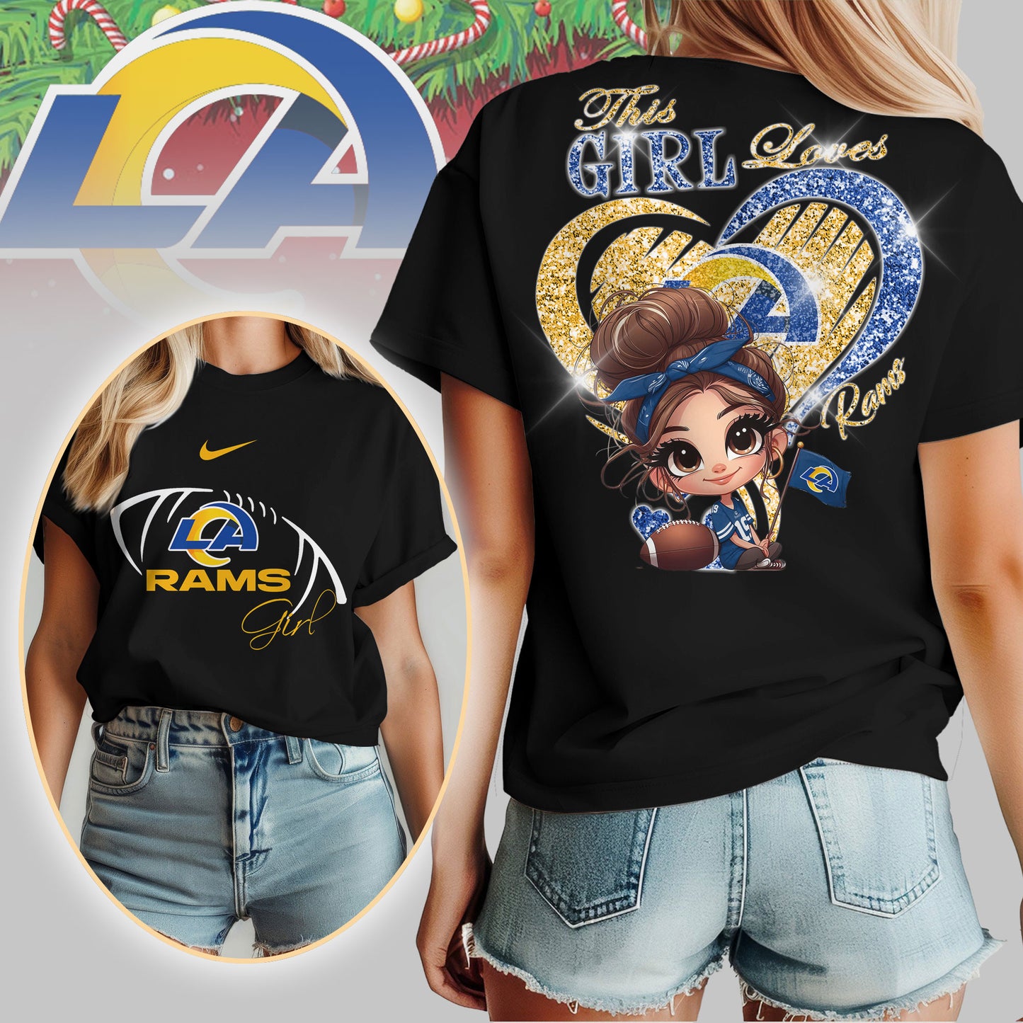 Los Angeles Rams | Premium NFL The Girl 3D Shirt | ZJ78