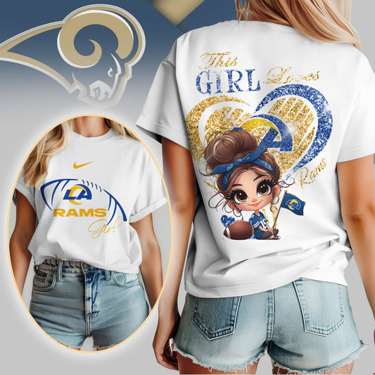 Los Angeles Rams | Premium NFL The Girl 3D Shirt | ZJ78