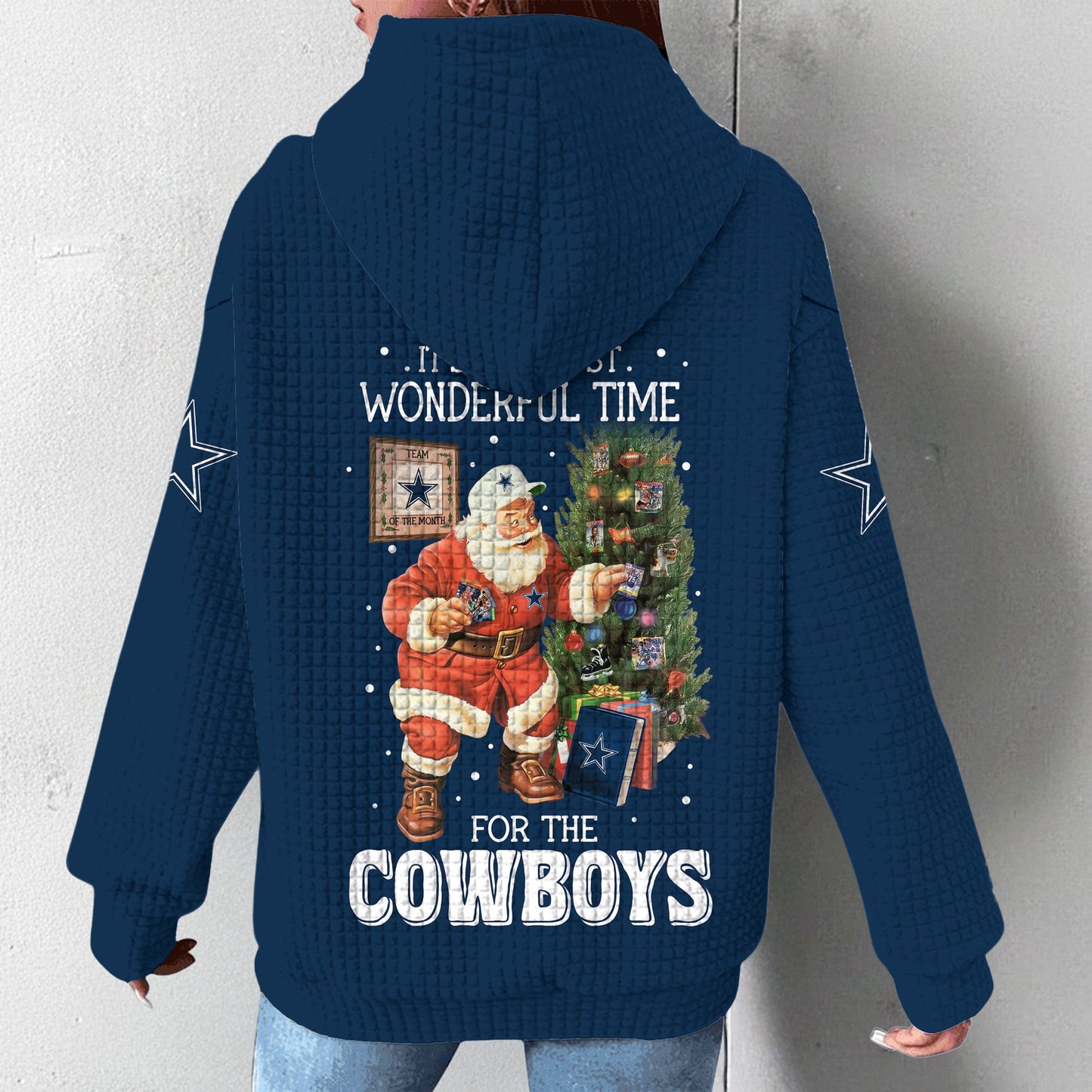 Dallas Cowboys | Premium NFL Christmas Waffle Hoodie HY | GT36