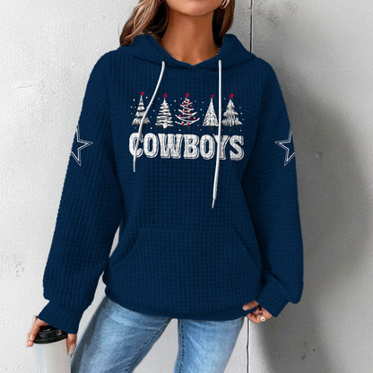 Dallas Cowboys | Premium NFL Christmas Waffle Hoodie HY | GT36